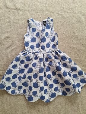 Pink Violet Scalloped Tea Dress